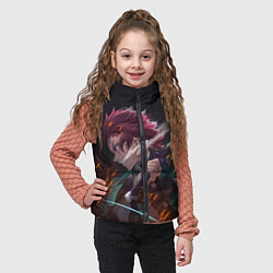 Детский жилет KIMETSU NO YAIBA, цвет: 3D-светло-серый — фото 2