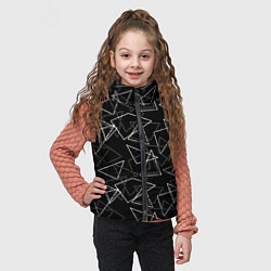 Детский жилет Черно-белый геометрический, цвет: 3D-красный — фото 2