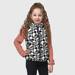 Детский жилет Черно-белый абстрактный узор, цвет: 3D-светло-серый — фото 2