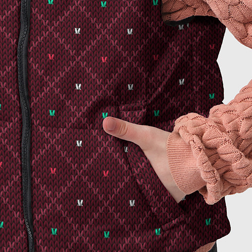 Детский жилет Knitted Texture / 3D-Черный – фото 5