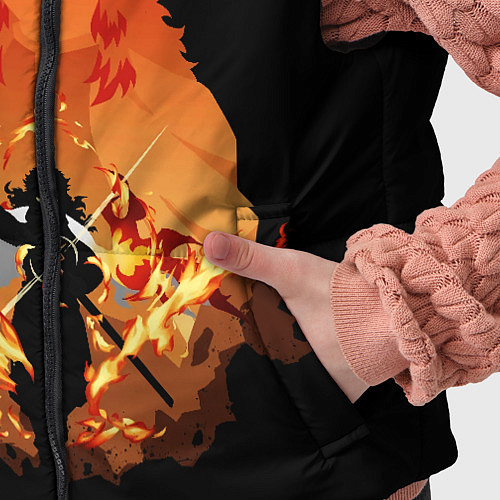 Детский жилет Ренгоку Кенджуро пылай клинок демонов / 3D-Черный – фото 5