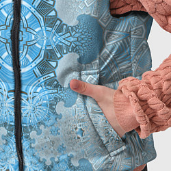 Детский жилет Коллекция Фрактальная мозаика Голубой 292-6-n Низ, цвет: 3D-светло-серый — фото 2