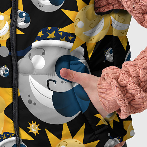 Детский жилет Солнце и Луна из FNAF Security Breach Паттерн / 3D-Черный – фото 5