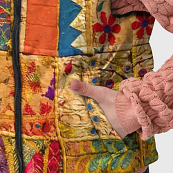 Детский жилет Пэчворк Лоскутное одеяло Patchwork Quilt, цвет: 3D-красный — фото 2