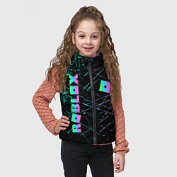 Детский жилет ROBLOX неоновый логотип, цвет: 3D-красный — фото 2