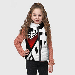 Детский жилет FOX RACING - ФОКС ЧЕРНЫЙ И БЕЛЫЙ, цвет: 3D-красный — фото 2
