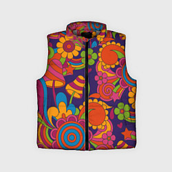 Детский жилет Психоделический сюжет, цвет: 3D-светло-серый