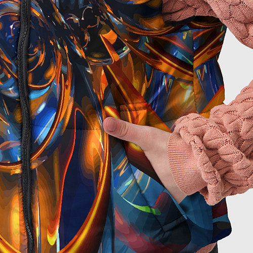 Детский жилет Объёмная футуристическая композиция Абстракция Vol / 3D-Черный – фото 5