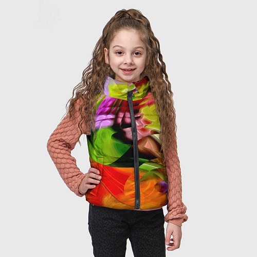 Детский жилет Разноцветная абстрактная композиция Лето Multi-col / 3D-Красный – фото 3