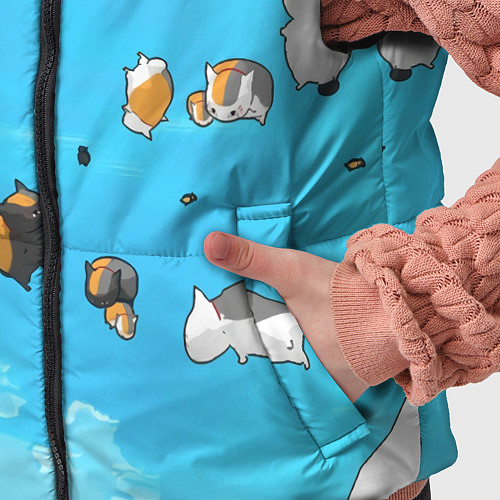 Детский жилет Летающие котики Екаи Тетрадь дружбы Нацумэ / 3D-Светло-серый – фото 5