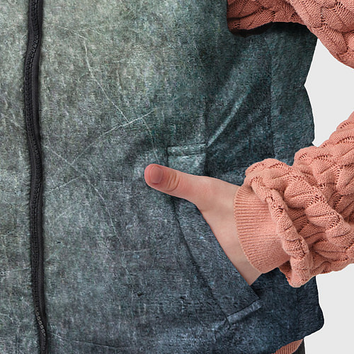 Детский жилет Серая текстура с трещинами / 3D-Красный – фото 5