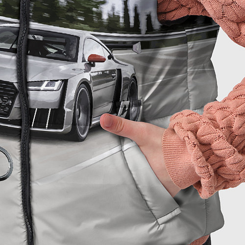 Детский жилет Ауди на скоростном шоссе Audi on the expressway / 3D-Черный – фото 5