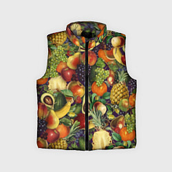 Детский жилет Вкусные Летние Фрукты, цвет: 3D-светло-серый