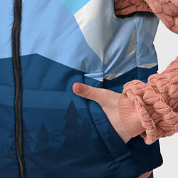 Детский жилет Горы, лес, канатная дорога, цвет: 3D-черный — фото 2