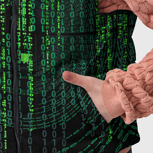 Детский жилет Бинарная матрица / 3D-Черный – фото 5