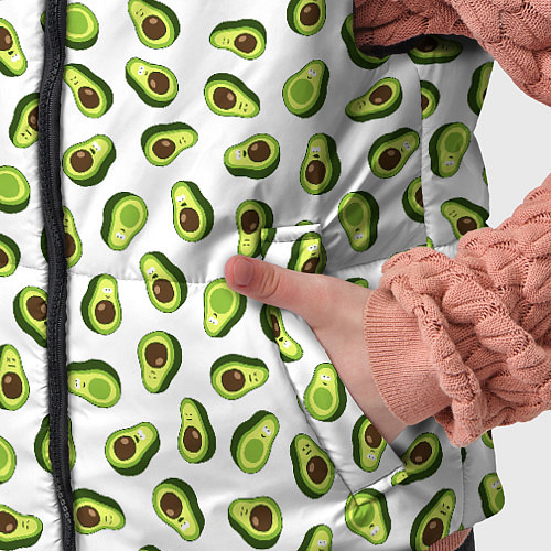 Детский жилет Смешное авокадо на белом фоне / 3D-Черный – фото 5
