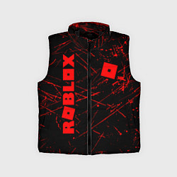 Детский жилет ROBLOX красный логотип, цвет: 3D-черный