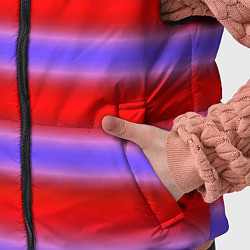 Детский жилет Striped pattern мягкие размытые полосы красные фио, цвет: 3D-светло-серый — фото 2