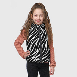 Детский жилет Волнистые Листы, цвет: 3D-черный — фото 2