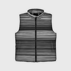 Детский жилет Black and white thin stripes Тонкие полосы