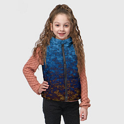 Детский жилет Marble texture blue brown color, цвет: 3D-светло-серый — фото 2