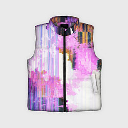 Детский жилет Glitch art Fashion trend, цвет: 3D-светло-серый