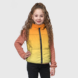 Детский жилет Оранжевый, желтый градиент, цвет: 3D-черный — фото 2