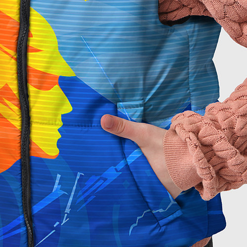 Детский жилет РОССИЯ - СПОРТ - ГЕРБ / 3D-Светло-серый – фото 5