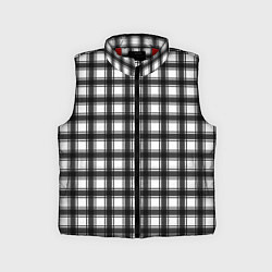 Детский жилет Black and white trendy checkered pattern, цвет: 3D-красный