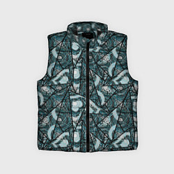 Детский жилет Гранжевый абстрактный узор на темно сером фоне