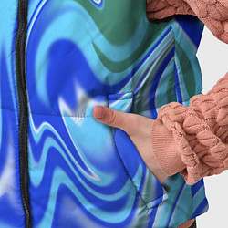 Детский жилет Тай-дай с синим, зелёным и белым цветом, цвет: 3D-черный — фото 2