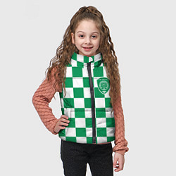 Детский жилет ФК Ахмат на фоне бело зеленой формы в квадрат, цвет: 3D-светло-серый — фото 2