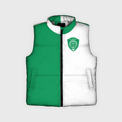 Детский жилет ФК Ахмат бело-зеленая форма, цвет: 3D-светло-серый
