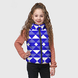 Детский жилет Бело-синий геометрический узор, цвет: 3D-красный — фото 2