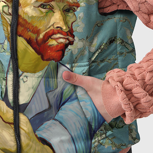 Детский жилет Ван Гог Селфи - Арт Портрет / 3D-Черный – фото 5