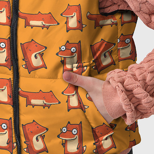 Детский жилет Лисички - такие лисички / 3D-Светло-серый – фото 5