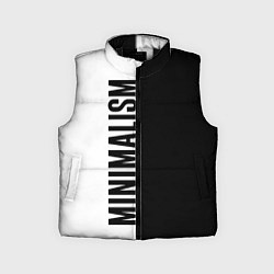 Детский жилет MINIMALISM - BLACK AND WHITE, цвет: 3D-черный