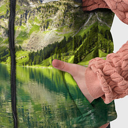 Детский жилет Живописное горное озеро, цвет: 3D-черный — фото 2