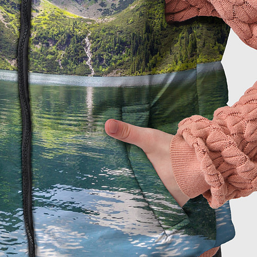 Детский жилет Прозрачное горное озеро / 3D-Светло-серый – фото 5