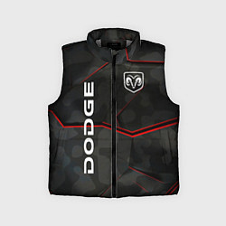 Детский жилет Dodge абстракция спорт, цвет: 3D-светло-серый