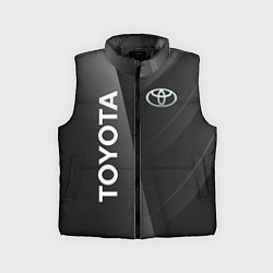 Детский жилет Toyota - серая абстракция, цвет: 3D-черный