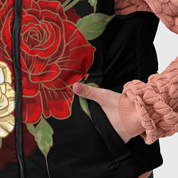 Детский жилет Прекрасные розы, цвет: 3D-черный — фото 2