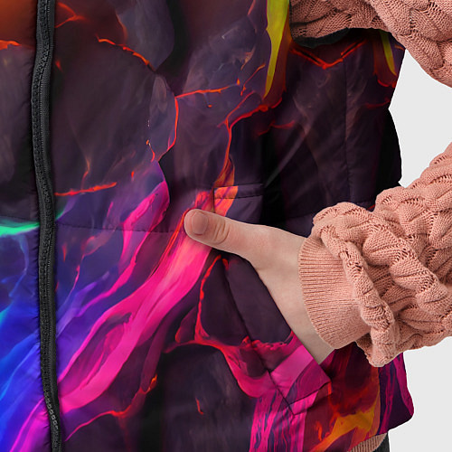 Детский жилет Neon rainbow lava / 3D-Черный – фото 5