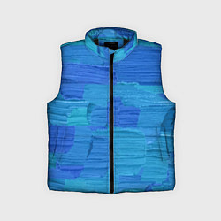 Детский жилет Синие мазки краски