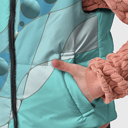 Детский жилет Голубая геометрическая абстракция Круги и сферы Го, цвет: 3D-светло-серый — фото 2