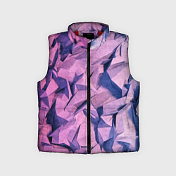 Детский жилет Полигональная скальная текстура, цвет: 3D-красный