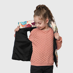 Детский жилет Капкейки на разный вкус, цвет: 3D-черный — фото 2