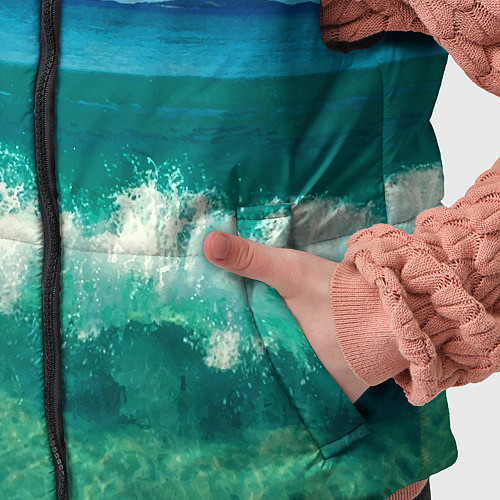 Детский жилет Волна набегает на берег / 3D-Светло-серый – фото 5