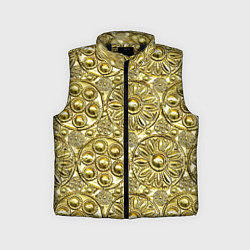 Детский жилет Золотая чеканка - текстура, цвет: 3D-черный