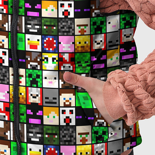 Детский жилет Minecraft characters / 3D-Черный – фото 5